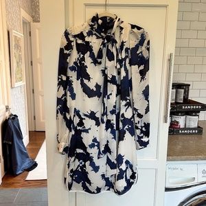 Troubadour 4 Women's Neiman Marcus Jabow Blue Abstract Long Sleeve